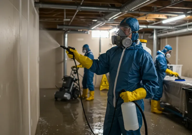 Basement Sanitization and Antimicrobial Treatment process in Knox County, OH